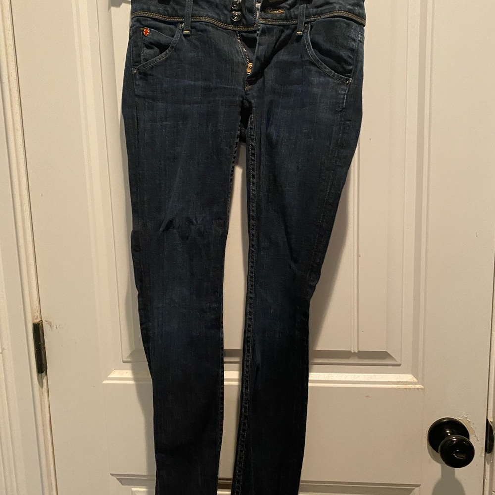 Hudson skinny dark denim jeans